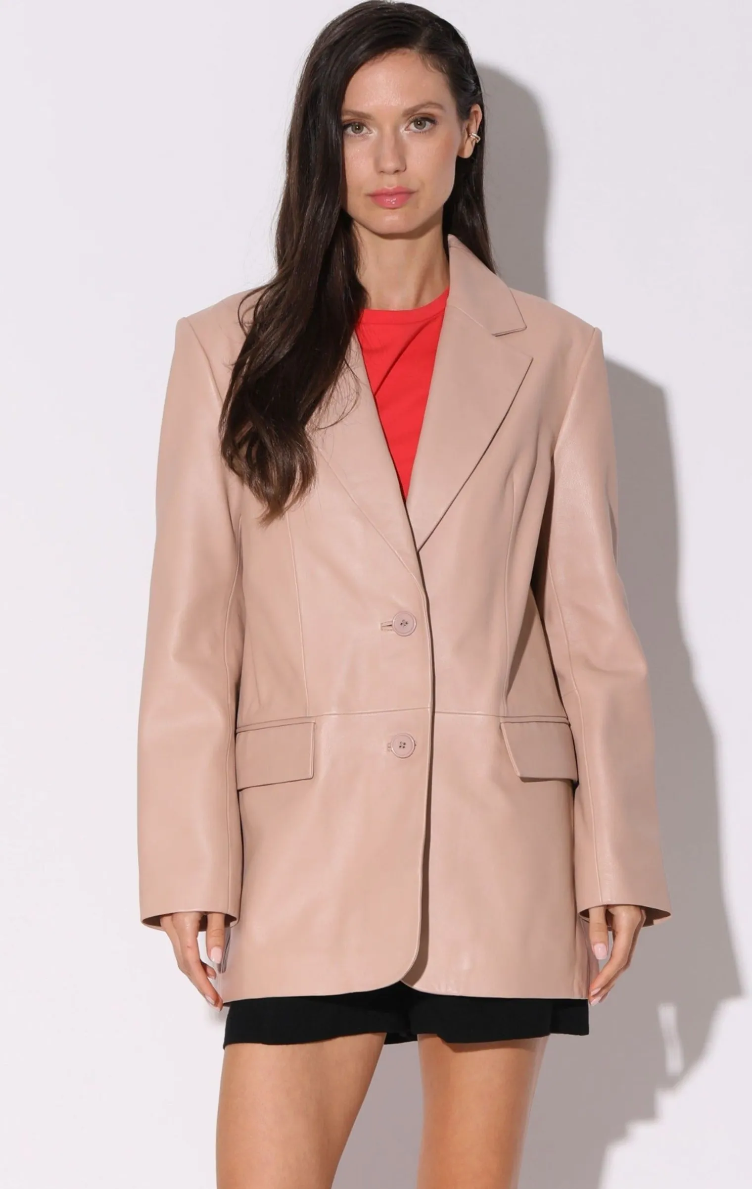 kira_blazer_rose_pinkleat_0.webp Walter Baker Kira Blazer, Rose Pink-Leather>Women Leather