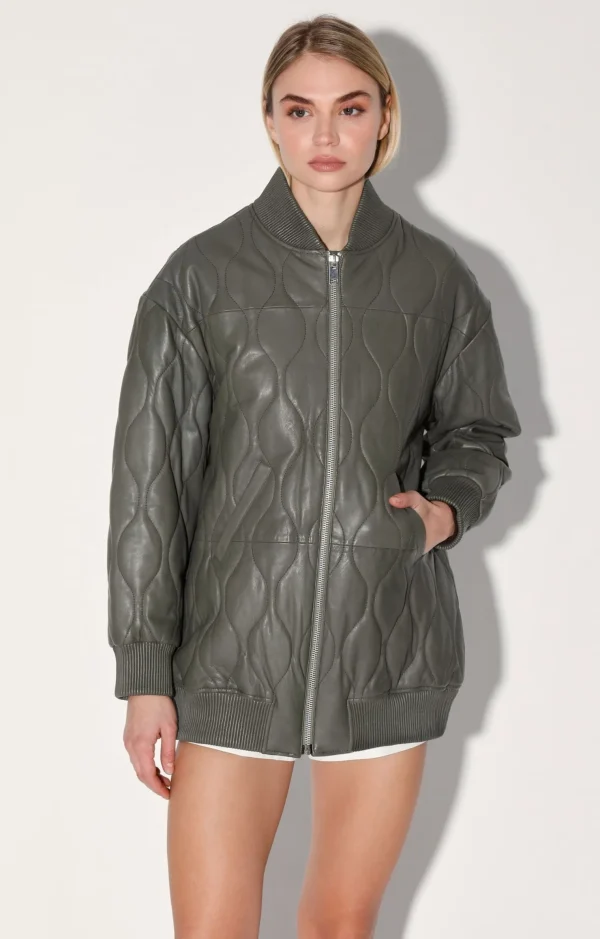 Walter Baker Kyrie Jacket, Army-Puffer Leather>Women Jackets