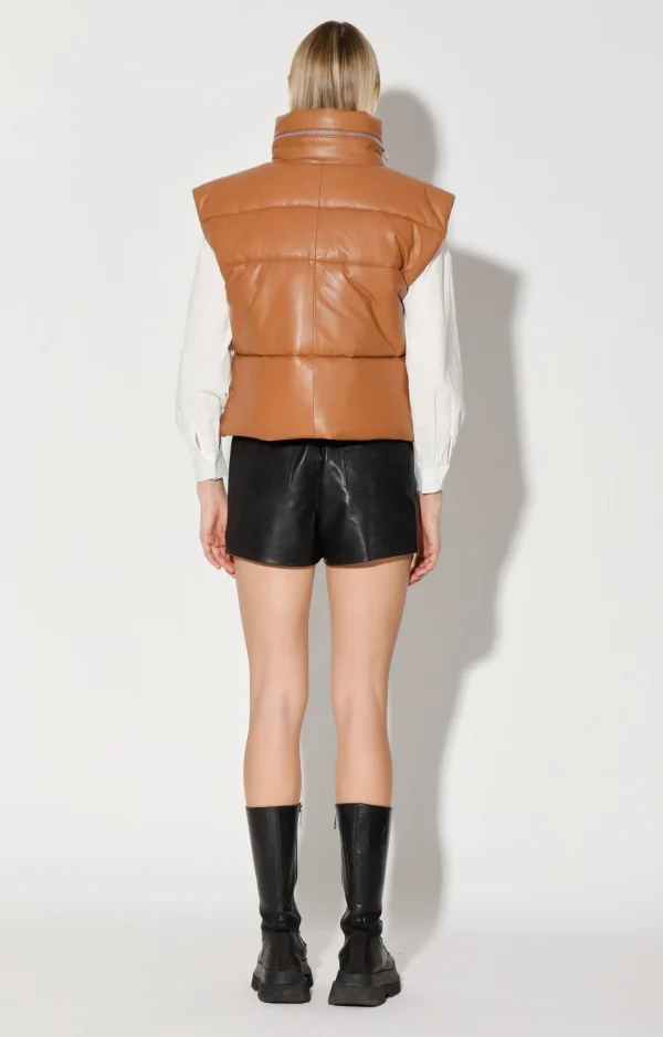 Walter Baker Landon Vest, Camel-Puffer Leather>Women Leather