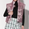 Walter Baker Landon Vest, Pink Frost Metallic-Leather>Women Jackets