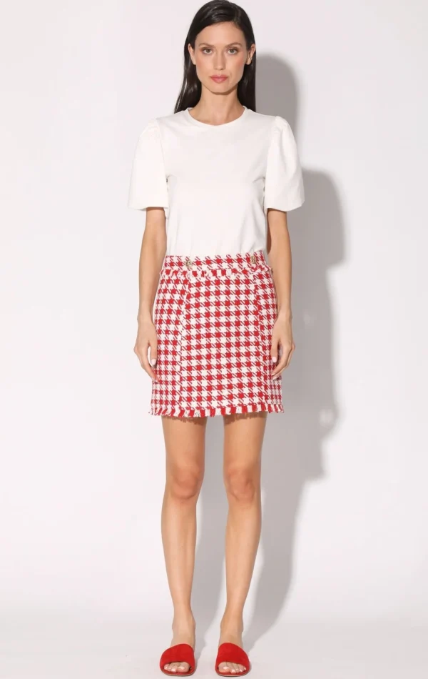 Walter Baker Laurette Skirt, Picnic Tweed Red>Women Bottoms