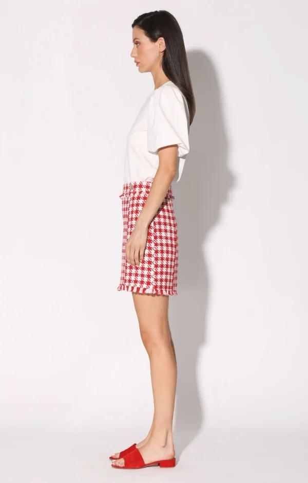 Walter Baker Laurette Skirt, Picnic Tweed Red>Women Bottoms