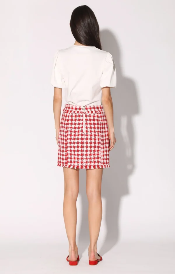 Walter Baker Laurette Skirt, Picnic Tweed Red>Women Bottoms