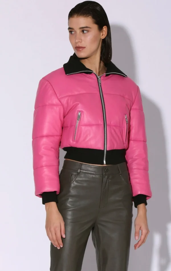 Walter Baker Laylah Jacket, Candy-Leather>Women Jackets