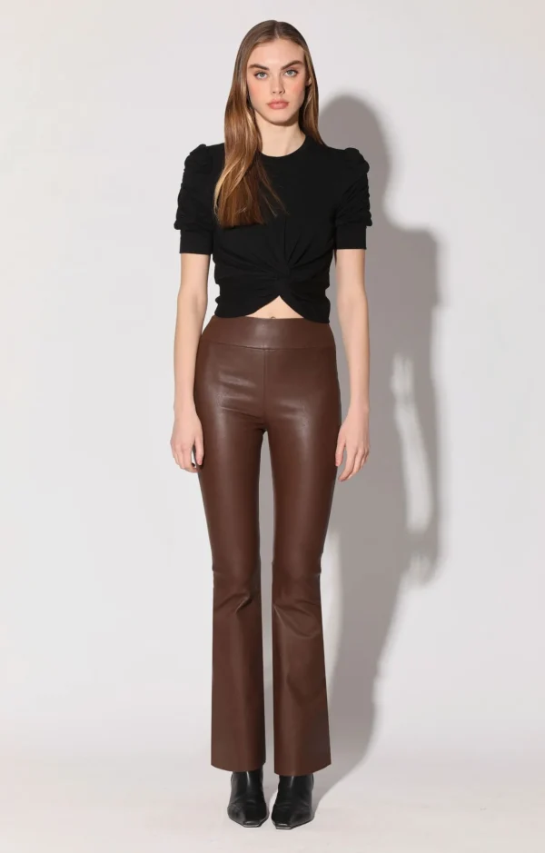 Walter Baker Lexie Pant, Walnut-Stretch Leather>Women Leather