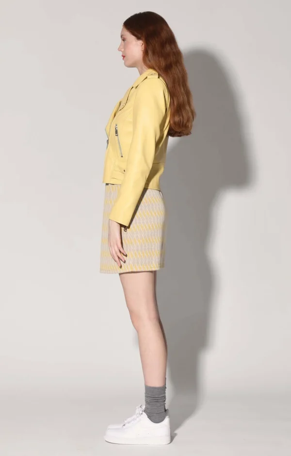 Walter Baker Liz Jacket, Pale Yellow-Leather>Women Jackets