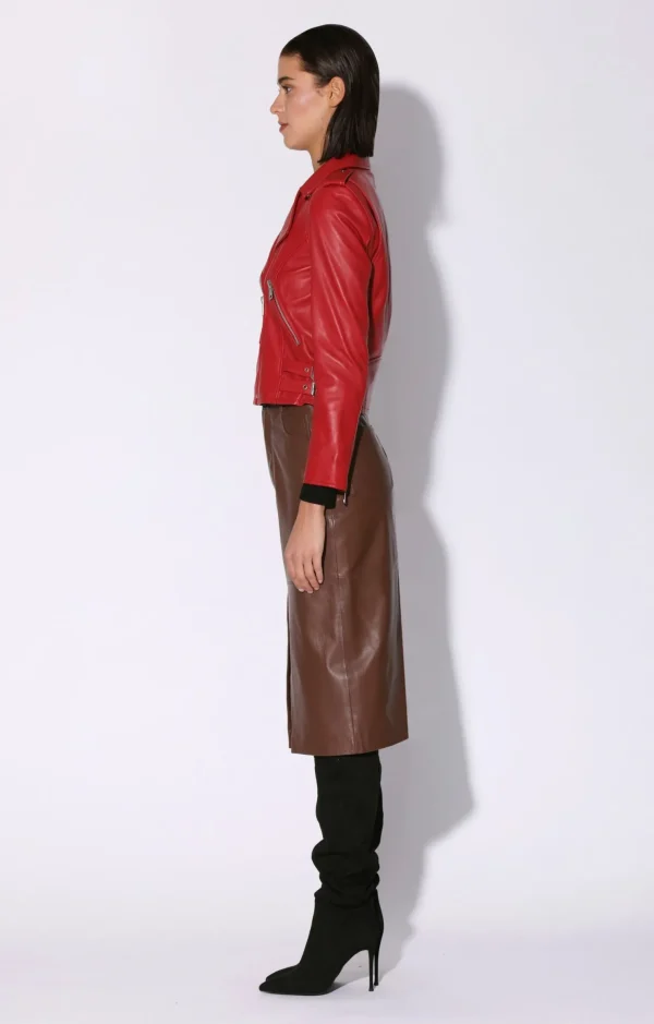 Walter Baker Liz Jacket, Red-Leather>Women Jackets