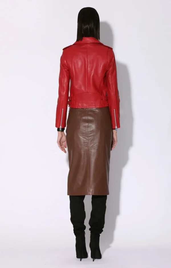 Walter Baker Liz Jacket, Red-Leather>Women Jackets