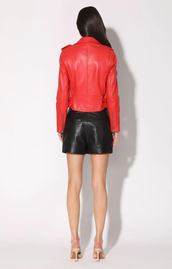 Walter Baker Liz Jacket, Scarlet-Leather>Women Jackets