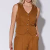 Walter Baker Luanna Vest, Camel>Women Tops