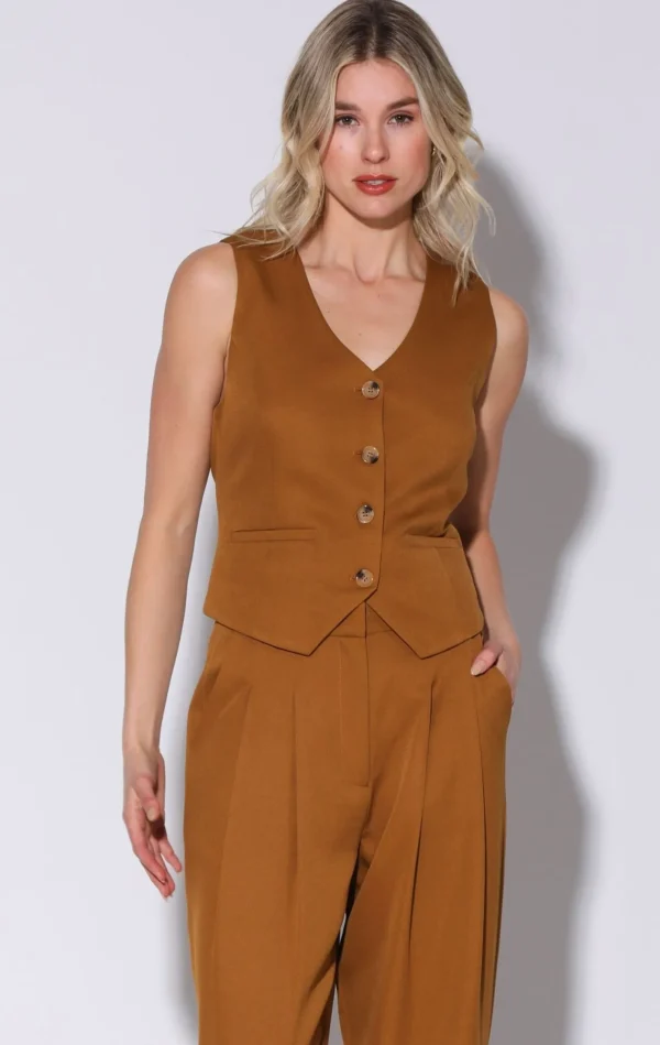 Walter Baker Luanna Vest, Camel>Women Tops