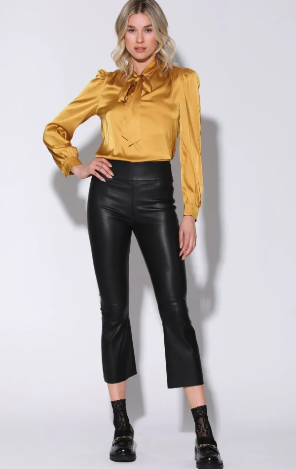 Walter Baker Luisa Pant, Black-Stretch Leather>Women Bottoms