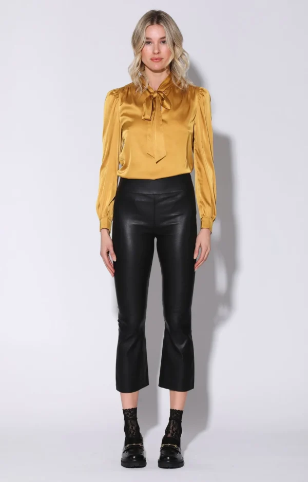 Walter Baker Luisa Pant, Black-Stretch Leather>Women Leather