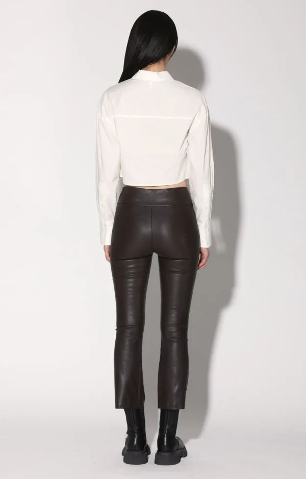 Walter Baker Luisa Pant, Mocha-Stretch Leather>Women Leather