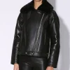 Walter Baker Mariah Jacket, Black Leather Black Fur-Leather Shearling>Women Jackets