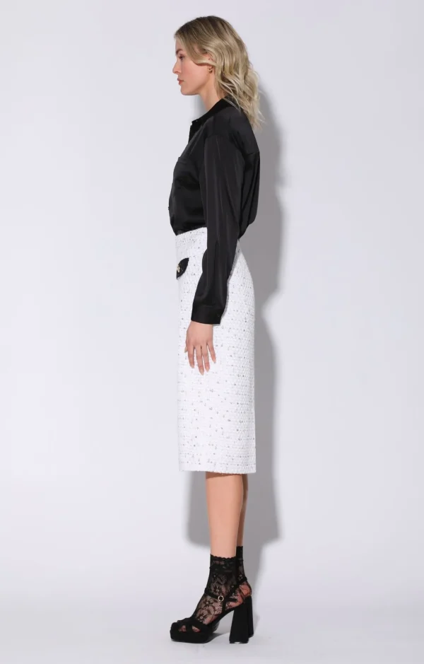 Walter Baker Melany Skirt, Parisian Tweed Combo>Women Bottoms