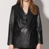 Walter Baker Mia Blazer, Black-Leather>Women Leather