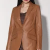 Walter Baker Mia Blazer, Camel-Leather>Women Jackets