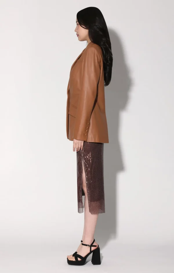 Walter Baker Mia Blazer, Camel-Leather>Women Leather
