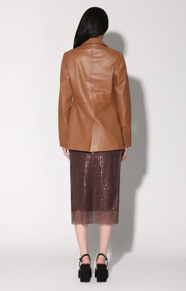 Walter Baker Mia Blazer, Camel-Leather>Women Jackets