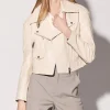 Walter Baker Milan Jacket, Oyster-Leather>Women Leather