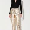 Walter Baker Minh Jogger, Gold-Leather>Women Bottoms