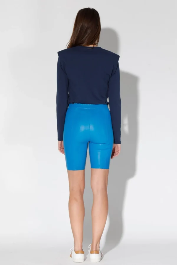 Walter Baker Monique Short, Bright Blue-Stretch Leather>Women Bottoms