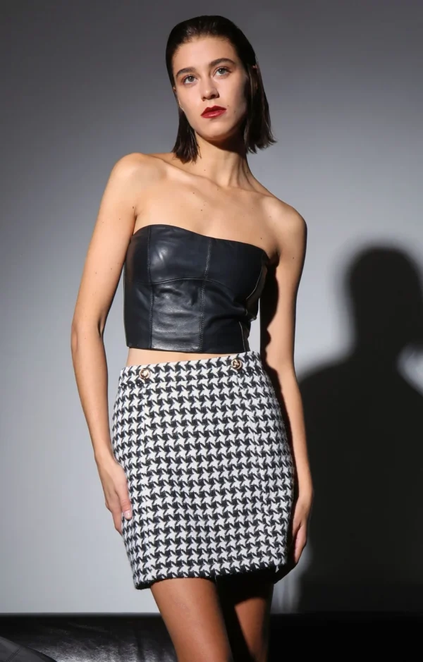 Walter Baker Payton Skirt, Posh Houndstooth>Women Bottoms