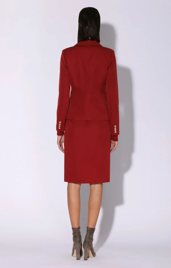 Walter Baker Phelps Blazer, Wine>Women Jackets