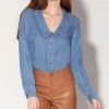 Walter Baker Rachel Top, Medium Wash>Women Tops