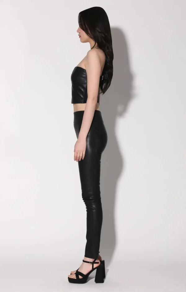 Walter Baker Raquelle Pant, Black-Stretch Leather>Women Bottoms