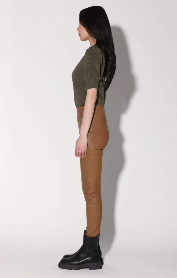 Walter Baker Raquelle Pant, Camel-Stretch Leather>Women Bottoms