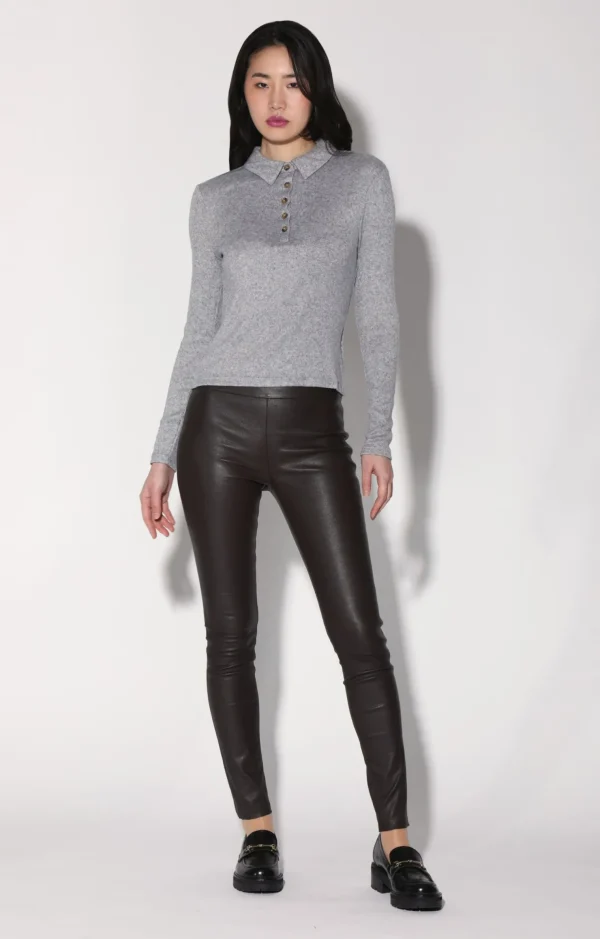 Walter Baker Raquelle Pant, Mocha-Stretch Leather>Women Leather