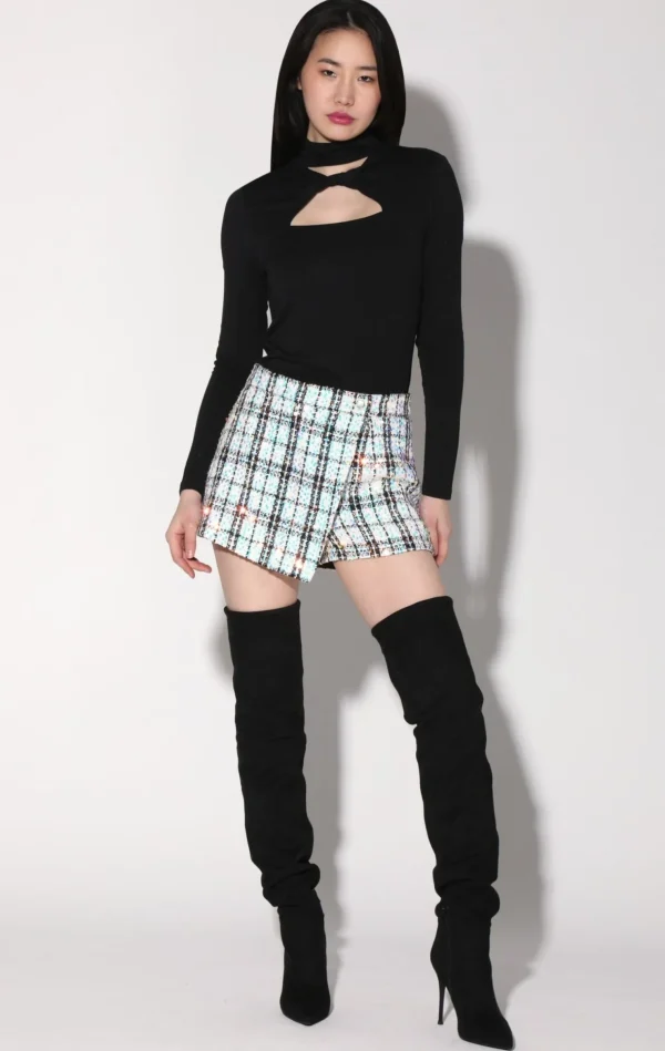 Walter Baker Regina Skort, Broadway Tweed White>Women Bottoms