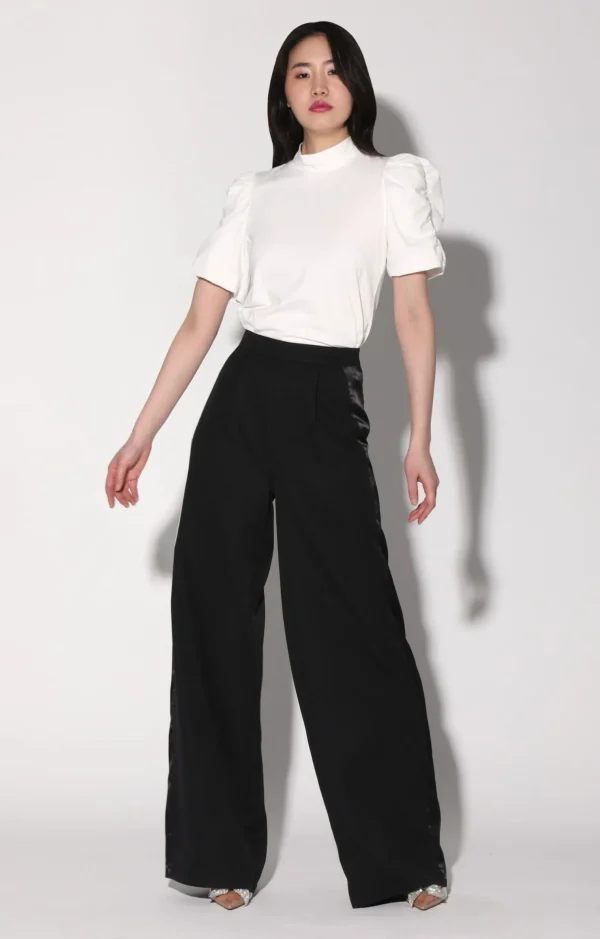 Walter Baker Romeo Pant, Black Tux Suiting>Women Bottoms