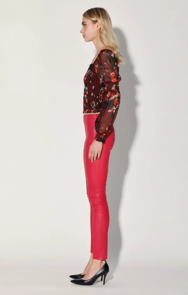 Walter Baker Roxanna Pant, Cerise-Stretch Leather>Women Leather