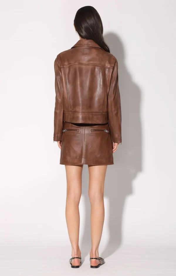 Walter Baker Sammy Jacket, Teak-Leather>Women Leather