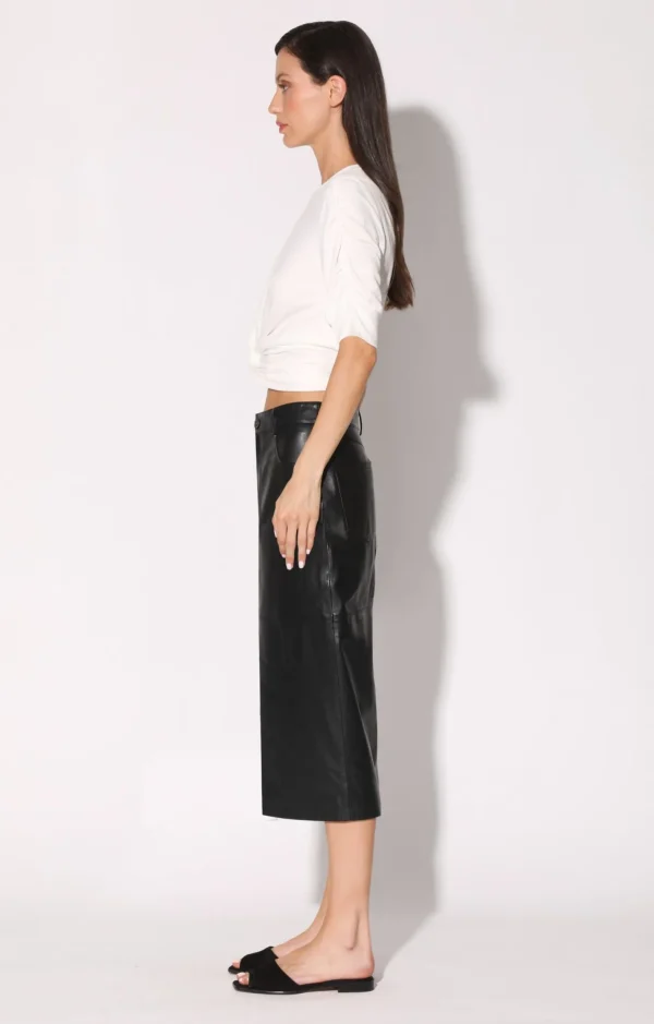 Walter Baker Selene Skirt, Black-Leather>Women Bottoms