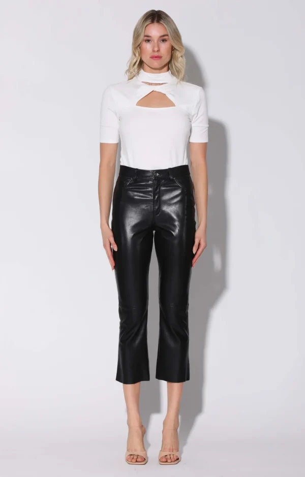 Walter Baker Selma Pant, Black-Leather>Women Bottoms