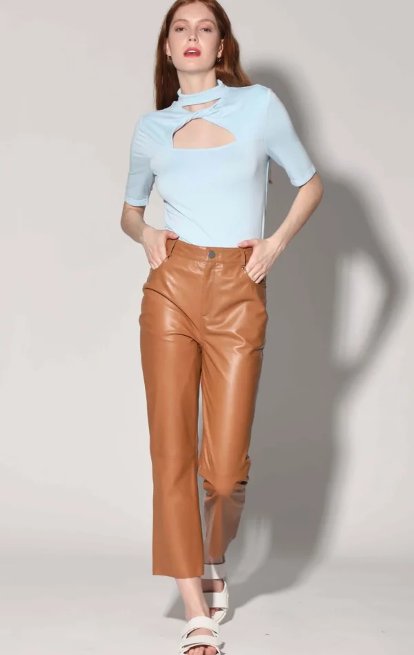 Walter Baker Selma Pant, Camel-Leather>Women Bottoms