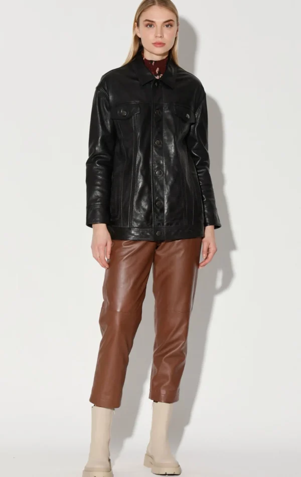 Walter Baker Sutton Jacket, Black-Vt Wash Leather>Women Jackets