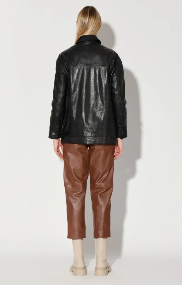 Walter Baker Sutton Jacket, Black-Vt Wash Leather>Women Leather