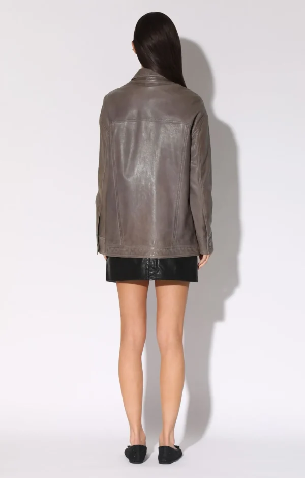 Walter Baker Sutton Jacket, Dark Taupe-Vt Wash Leather>Women Jackets