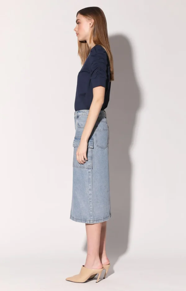 Walter Baker Tally Skirt, Light Wash>Women Bottoms