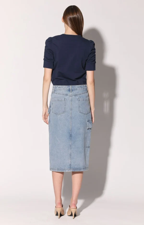 Walter Baker Tally Skirt, Light Wash>Women Bottoms