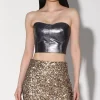 Walter Baker Tanvi Top, Gunmetal-Leather>Women Tops