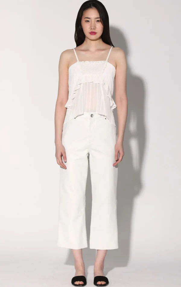 Walter Baker Venice Pant, Bright White-Leather>Women Bottoms