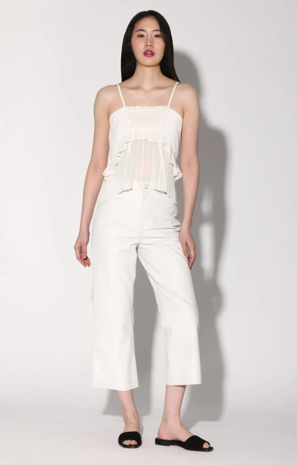 Walter Baker Venice Pant, Bright White-Leather>Women Bottoms