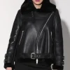 Walter Baker Whitney Jacket, Black Leather/ Black Fur-Leather>Women Jackets