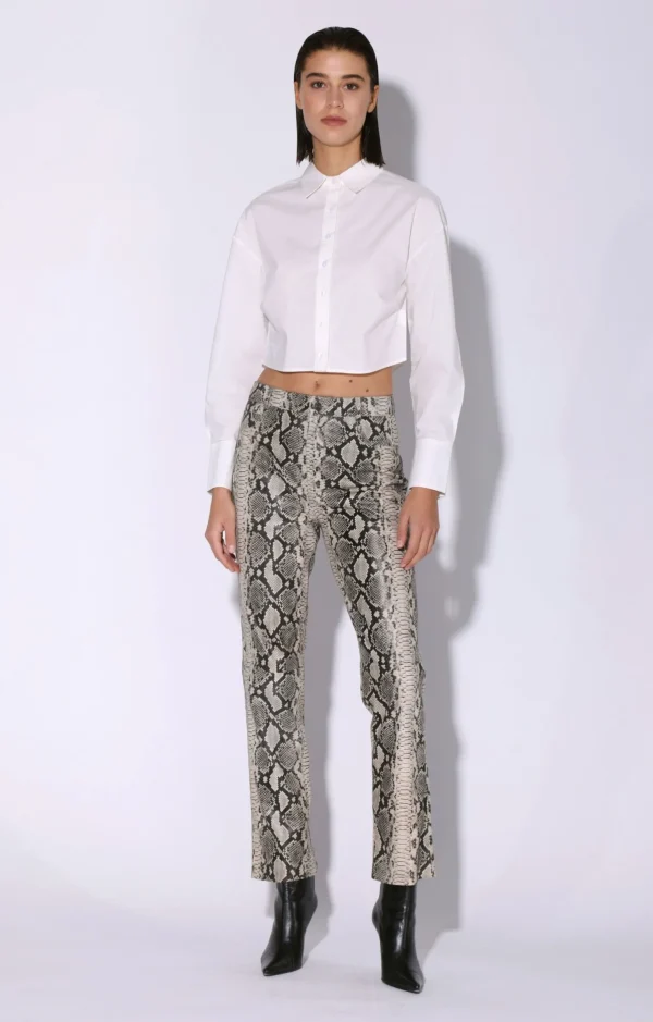 Walter Baker Yvette Pant, Grey Snake-Leather>Women Bottoms